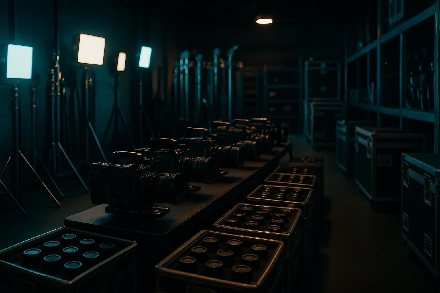Professional film production set